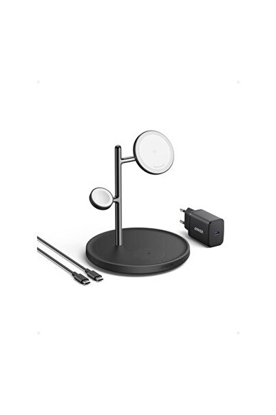 Store 3'ü 1 Arada Şarj Istasyonu, Qi2 Sertifikalı 15W Magsafe Uyumlu Kablosuz...