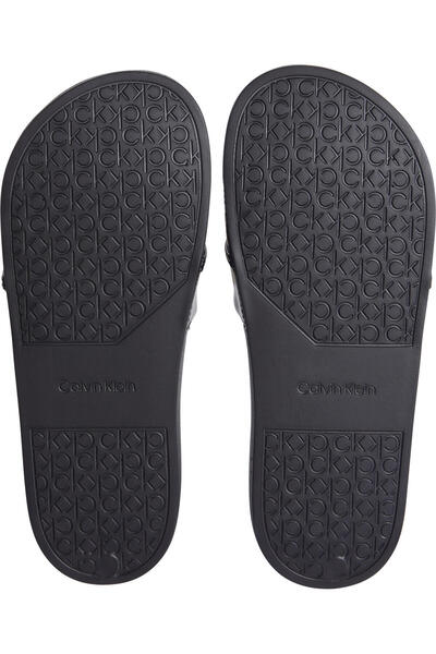 Calvin Klein POOL SLIDE W/METAL B Kadın Siyah Terlik
