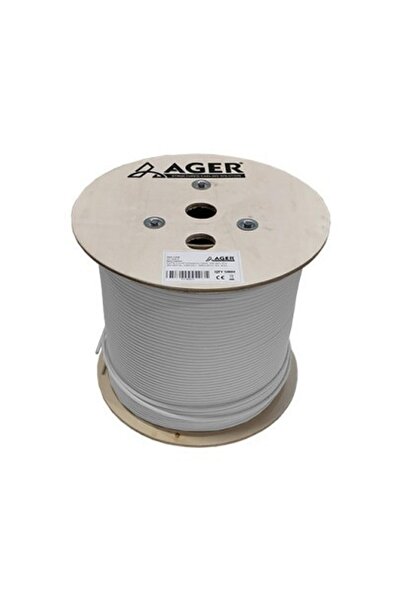 AGER Cat6 Utp 23AWG Gri 500M Makara Saf Bakır Kablo 0.50MM AC-600-5