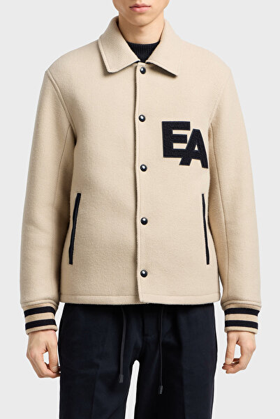 Emporio Armani Wool Regular Fit Classic Collar Lined Jacket Men's Jacket Em003125 Af17330 U1156