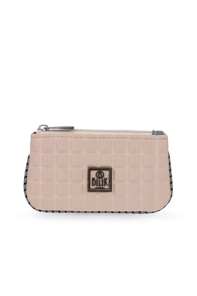 Bilik Deri Scuba Bozuk Paralık Beige Women's Wallet Zi̇p