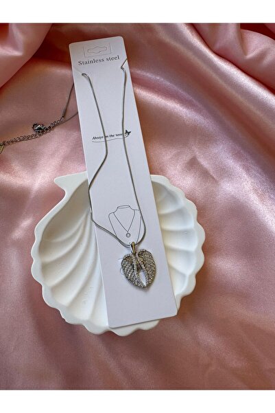 stainless steell MELEK KANADI İÇİ AÇILABİLEN 316 L ÇELİK KOLYE