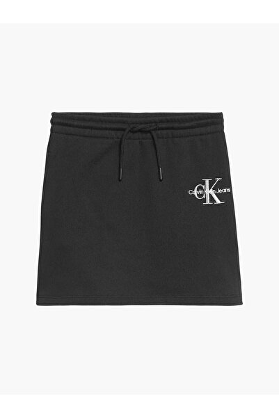 Calvin Klein MONOGRAM OFF PLACED Kadın Siyah Etek