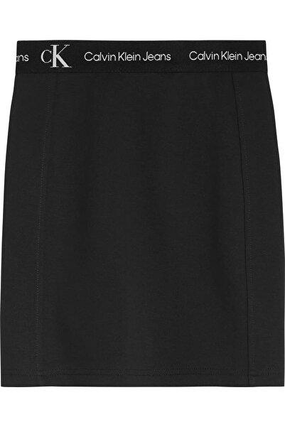 Calvin Klein PUNTO TAPE SKIRT Kadın Siyah Etek