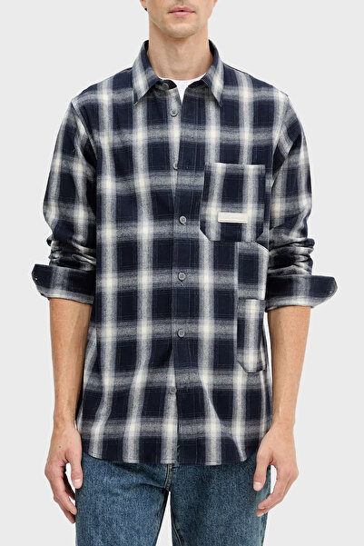 Armani Exchange Cotton Regular Fit Button-Down Collar Plaid Shirt Men's Shirt Xm001149 Af16626 Fb004