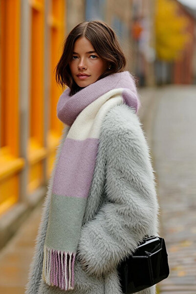 LAGRANZE Σάλι με χρωματιστή εμφάνιση κασμίρι υψηλής ποιότητας