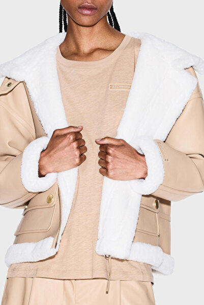 Armani Exchange Yumuşak Tüy Detaylı Relaxed Fit Klasik Yaka Kısa Mont MONT XW000713 AF16389 U1