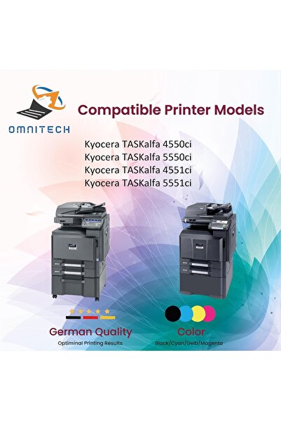 Omnitech Omni Tech TK-8507 Magenta Toner Cartridge - Compatible with Printer Kyocera TASKalfa 4550ci, 5550ci,