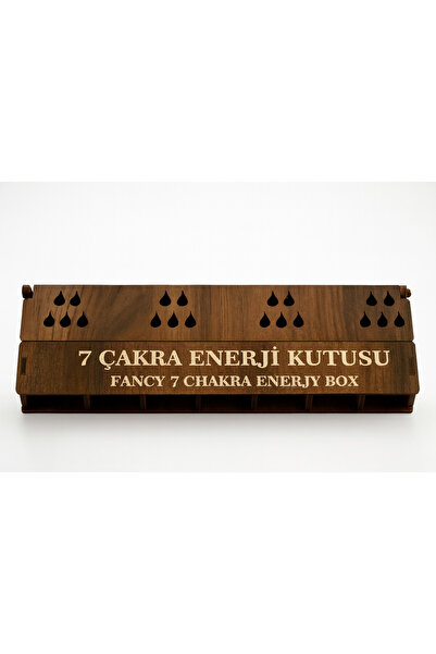 Efulim Hediyelik 7 Chakra Energy Box, Natural Stone Set, Meditation and Gift Box, Special Wooden Box, with Incense Gift