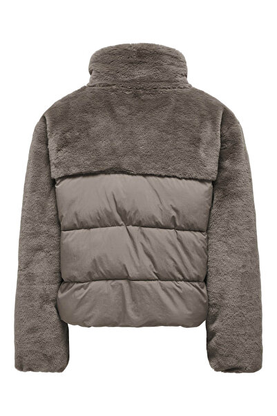ONLY Onlwanja Fur Puffer Mıx Jacket Kahverengi Kadın Mont 15292945