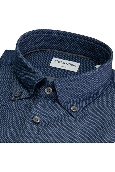 Calvin Klein WASHED PRINT SLIM SH Erkek Denim Gömlek