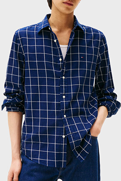 Tommy Hilfiger Kareli % 100 Pamuk Regular Fit Uzun Kollu Gömlek Erkek GÖMLEK MW0MW40451 0MS