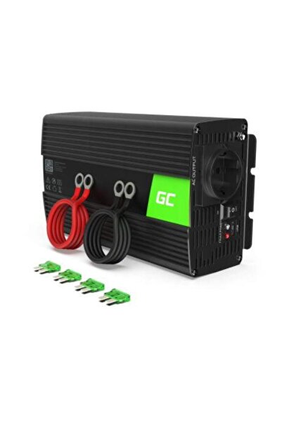Greencell Invertor Green Cell, 1000W/2000W, 12V la 230V, USB DC AC, undă sinu...