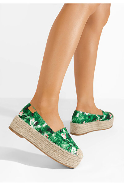 B T Shoes Zelené dámské espadrilky Laguna