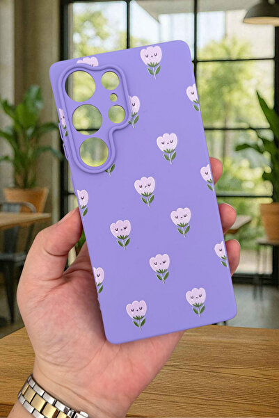 Vip Case Samsung Galaxy S25 Ultra - Mini Lale Desenli Silikon Darbe Emici Kla...