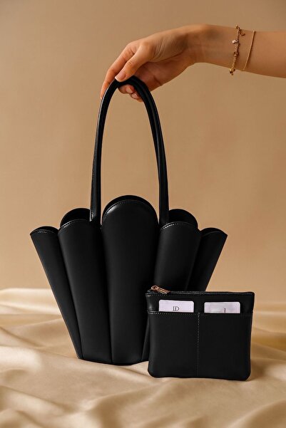 Katusa Women's Magnolia Black Wallet Design Shoulder Bag