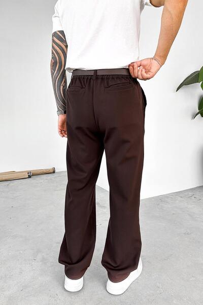 HAFKAGİYİM Brown Basic Premium Fabric Trousers