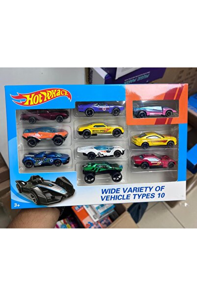 DmarQa سيارات هوت تراك المصبوبة - عبوة من ١٠ قطع | تشكيلة واسعة من المركبات ل...