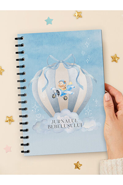 Giftycal Jurnalul bebelusului, agenda cu amintirile bebelusului din primul an de viata, model Dream