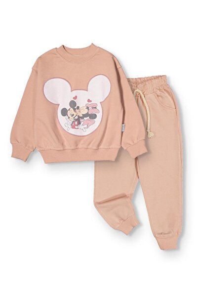 baby flamindo طقم رياضي للفتيات مكون من خيطين مع تفاصيل مطبوعة وشبكية