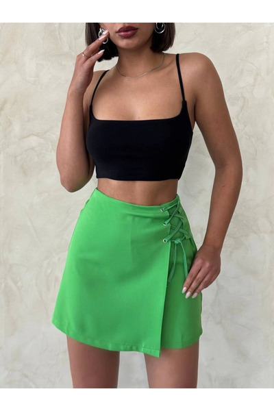 İntive Lingerie Bird Eye Shorts Skirt Green S25819
