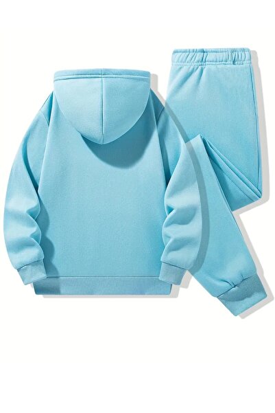 npLStore Set de trening pentru copii, cu glugă supradimensionată, cu imprimeu Stitch