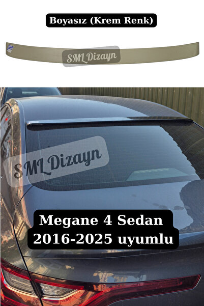 SML Dizayn Megane 4 Sedan Cam Üstü Spoiler Megan Tavan Yarasa Spoyler Çıta 20...