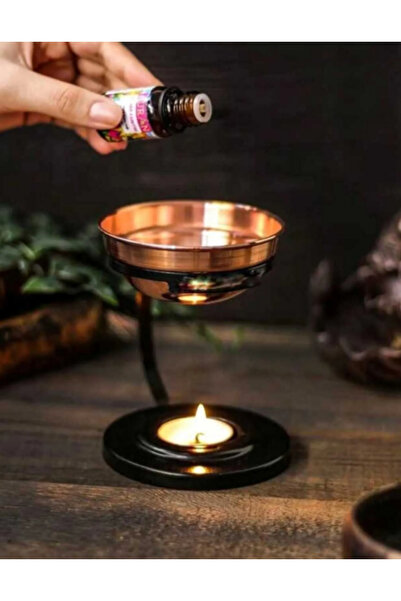 COHO Gaziantep Bakır Buhardanlık-tütsülük Üzüm El Işlemeli Ahşap Kulplu