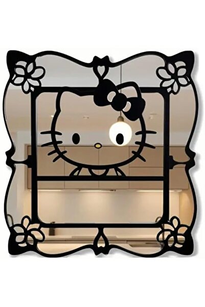 Slasa Hello Kitty Cat Design 2D Acrylic Wall Mirror by