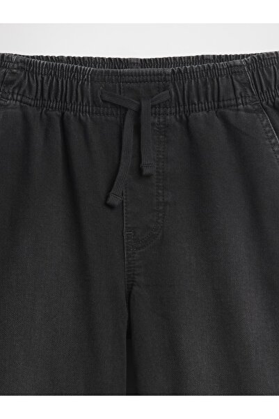 GAP Kız Çocuk Siyah Pull-On Wide-Leg Jean Pantolon