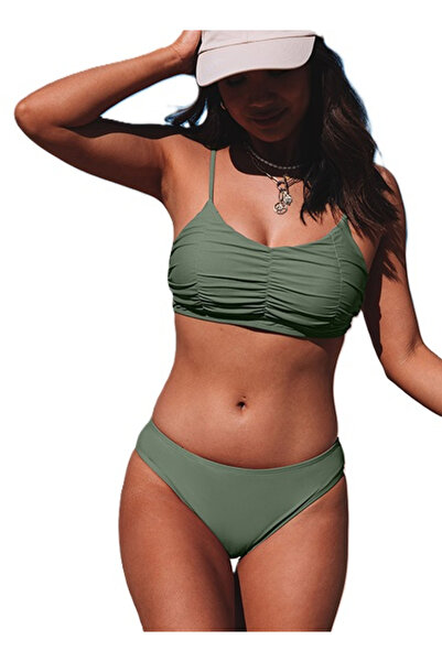 OEM Women's 2-piece high-waisted swimsuit, Green XL