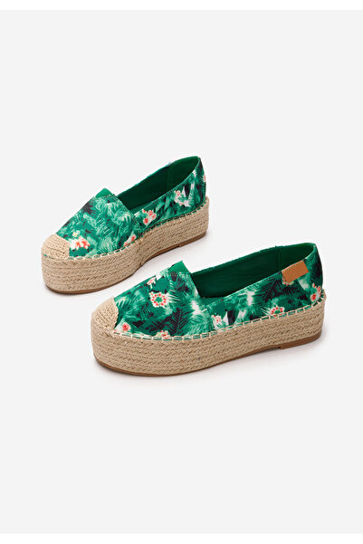 B T Shoes Zelené dámské espadrilky Laguna