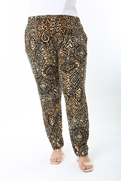 XL Modam Wool Viscose Patterned Winter Plus Size Pants