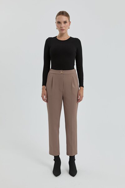 Nihan Örme Havuç Pantolon Vizon