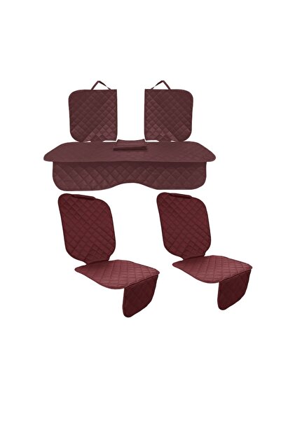 Metru Patrat Set 3 protecții universale pentru scaun auto, matlasate, vișiniu, lavabile, impermeabile