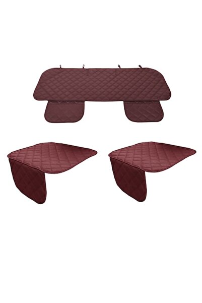 Metru Patrat Set 3 protectii auto, matlasate, universale, visiniu, lavabile, impermeabile, sezut bancheta si 2 pr