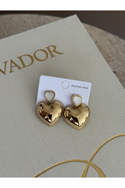 LUXSTONE Big Heart Gold Earrings