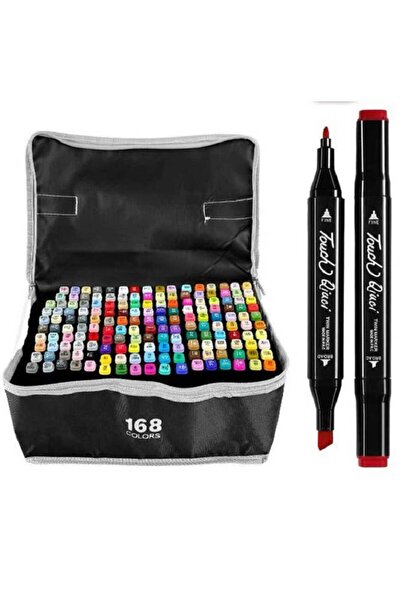 DacEnergy Set 168 markere duble , cerneala pe baza de alcool, cu varf de 1 mm...