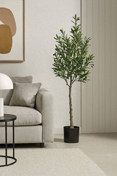 DRAMA HOME شجرة زيتون اصطناعية بطول 160 سم - شجرة زخرفية واقعية قابلة للفصل