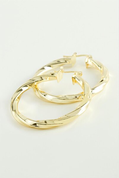 Marsilyan Twisted Hoop Earrings 4.5 cm