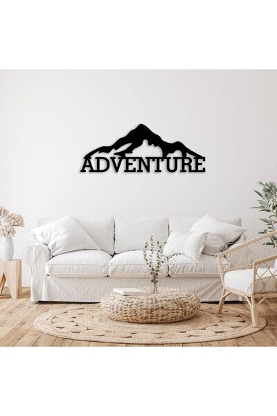 Slasa لوحة فنية جدارية "جبال المغامرات" من تصميم SLASA، باللون الأسود، المقاس...