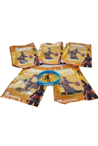 Fortnite Set 5 Keychains and Bracelet, 7cm, Series 2, Multicolor