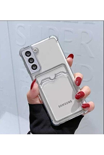 Nezih Case Samsung Galaxy A55 Compatible Case Airbag Design Transparent Card Holder G-Kart Cover