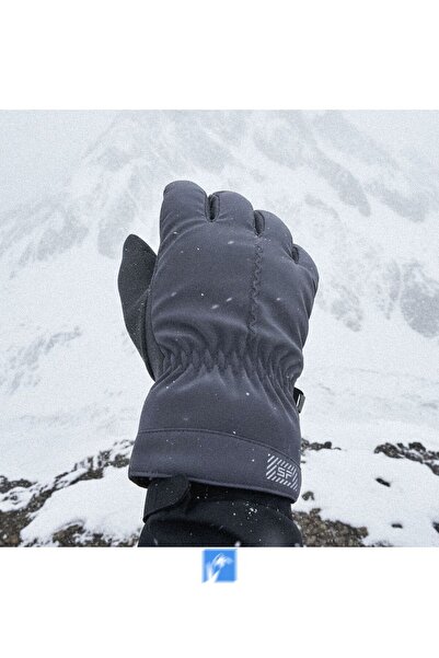 Kardelen Butik Denizli Touchscreen-Compatible, Fur-Lined Men's Inflatable Parachute Fabric Gloves