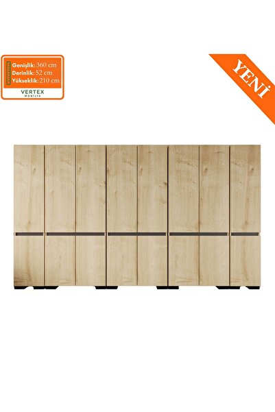 VM VERTEX MOBİLYA Floransa 16 Kapılı Flr16-ıa3 Safir- Antrasit Gardırop-çok A...