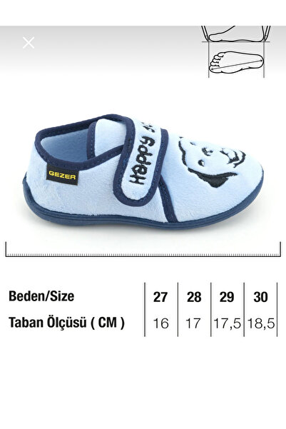 GEZER Boy's Winter Single Velcro Adjustable Comfortable Sole Home, Garden, School, Nursery Slippers Shoes