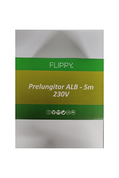 Flippy Extension Cord, Flippy, Rubber, 220 Volts, 5 Meters, White