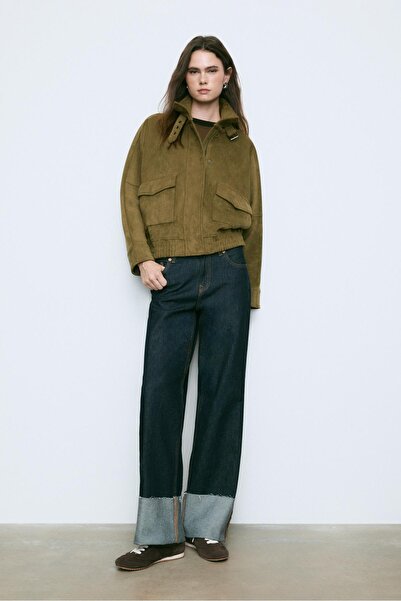 Stradivarius Oversized faux suede jacket