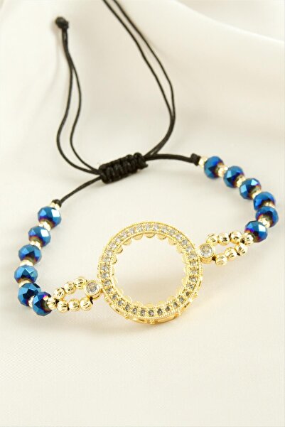 CT STONES سوار من الكريستال الذهبي القابل للتعليق