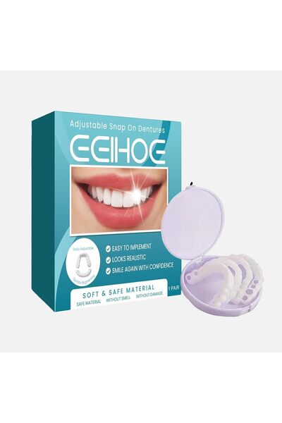 Saharaz زوج واحد من غطاء الأسنان المؤقت المثالي، قشور الأسنان التجميلية، أطقم الأسنان المؤقتة، قابلة للتعديل